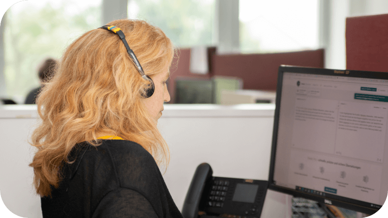 inbound telefonservice call center agent